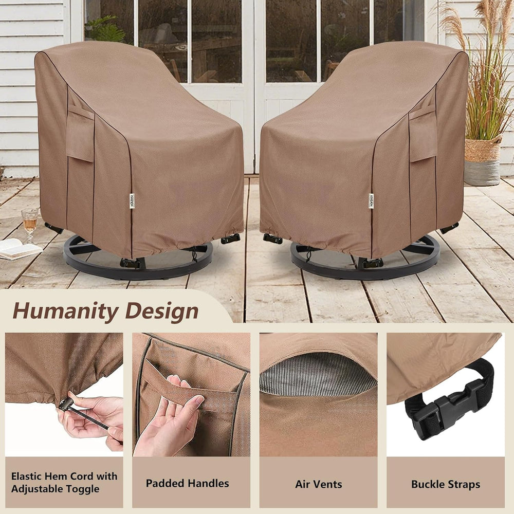 Patio Chair Covers for Outdoor Furniture Waterproof 4 Pack, Heavy Duty Waterp...