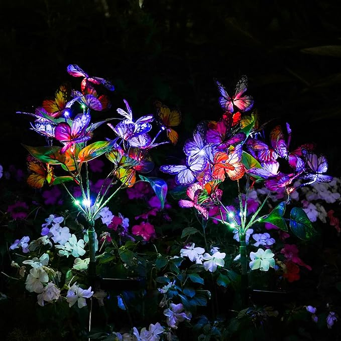 Solar Garden Lights Outdoor Waterproof Decorative Solar Lights Outdoor 8 Pack...