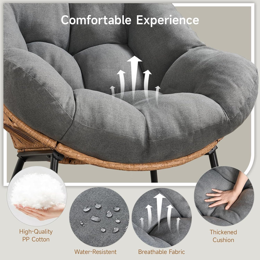 Outdoor Egg Chair, Indoor Lounge Chair for Patio, Bedroom, Living Room, Porch...