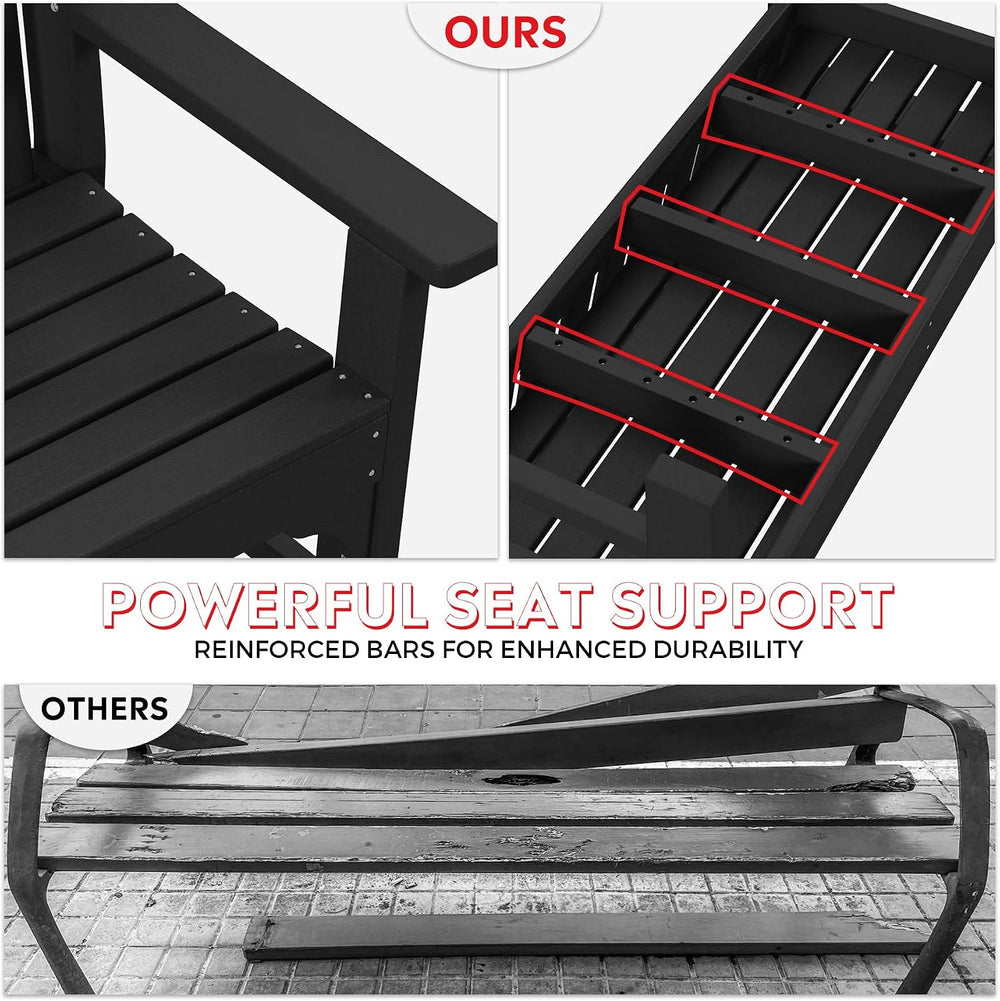 Garden Bench, Farmhouse Park Front Porch for Entryway Bench Outdoor Seating L...