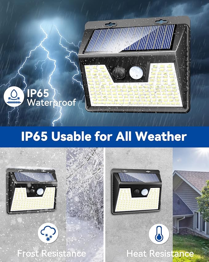 Peasur Solar Powered Lights Outdoor, 140LED 16Pack Motion Sensor Light Outsid...