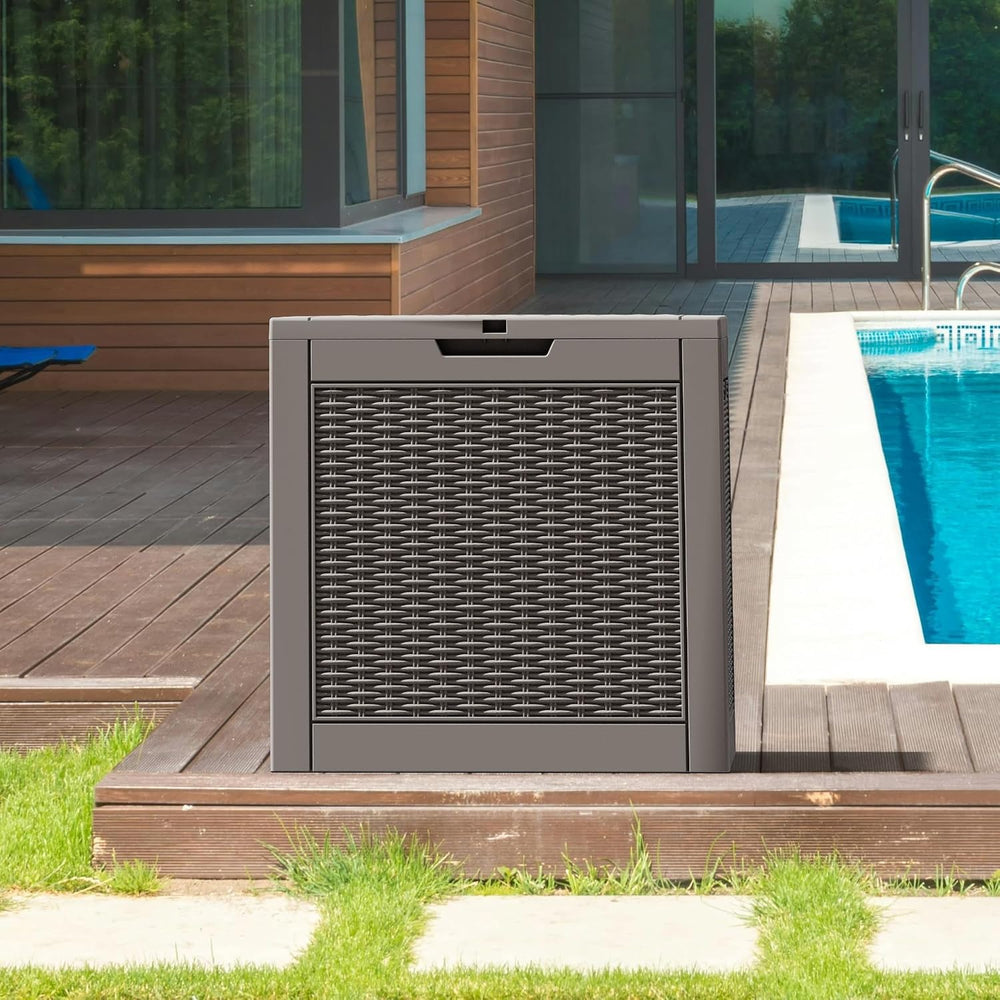 NUNU LAB 30 Gallon Outdoor Storage Box Waterproof, Outside Package Delivery D...