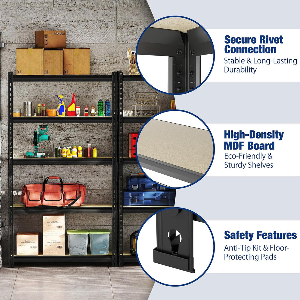 WORKPRO 2180LBS Capacity 5-Tier Storage Shelf 27.6”Wx11.8”Dx60”H