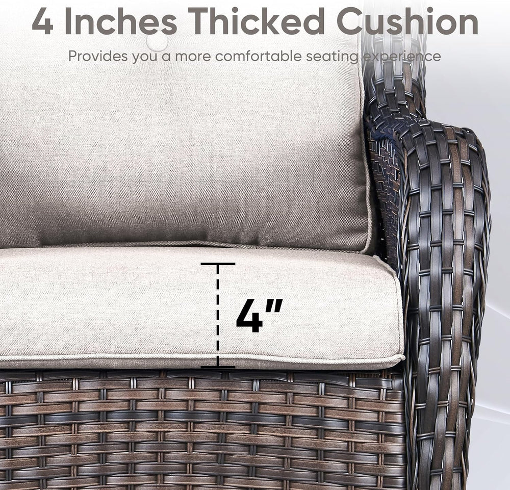 Outdoor Chair Cushions for Patio Furniture - 1 Pack Outside High Back Thick W...