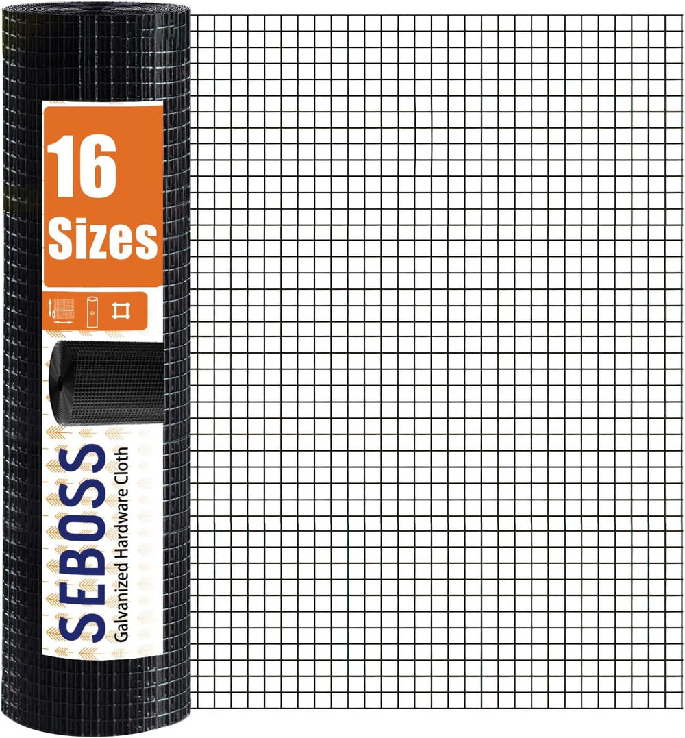Hardware Cloth 1/2 inch Chicken Wire Fencing 48 x 100 Ft 19-Gauge | Black Vin...