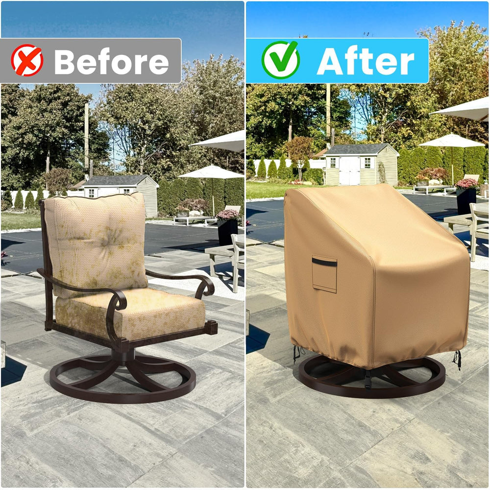 Swivel Patio Chair Covers, 2 Pack Waterproof Outdoor Rocking Chair Covers, La...