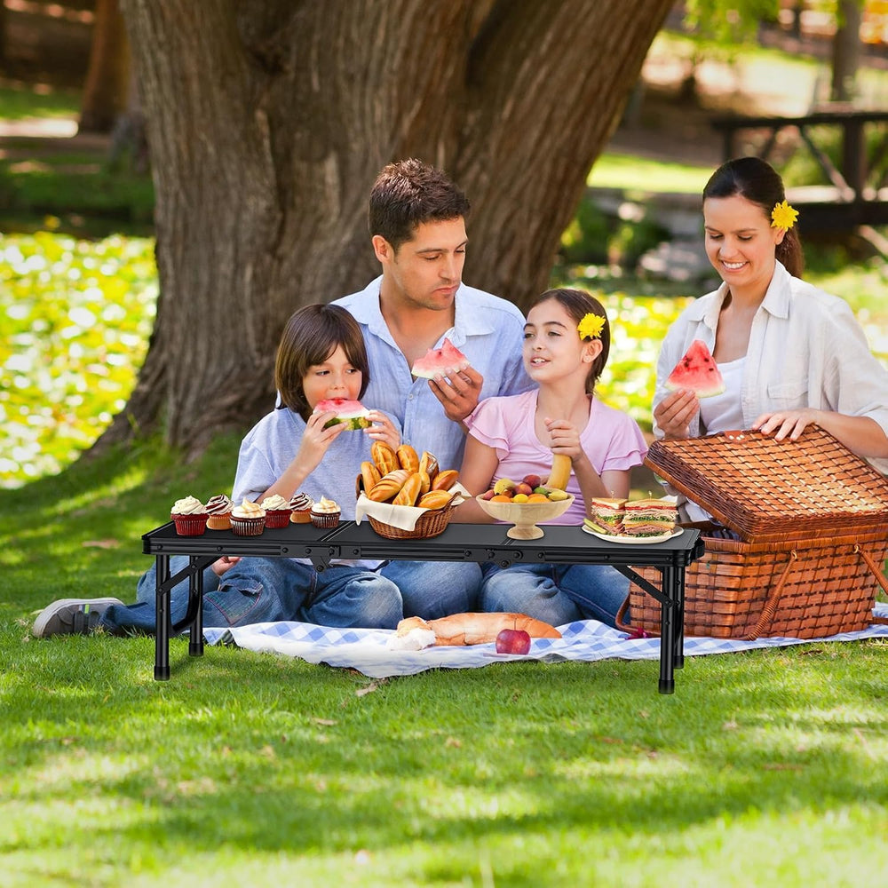FUNYKICH 3ft Low Folding Camping Table with Carry Bag, 34.2'' Lx15.7&...