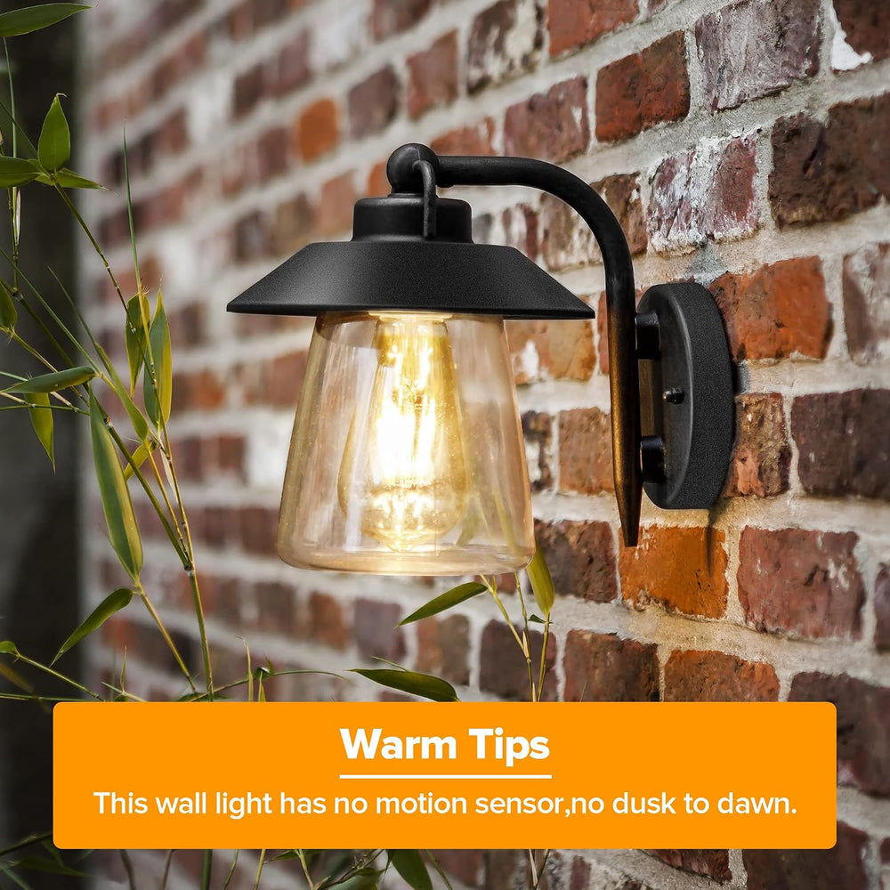 LUTEC Outdoor Indoor Wall Lantern, Farmhouse Barn Wall Sconce Lighting Fixtur...