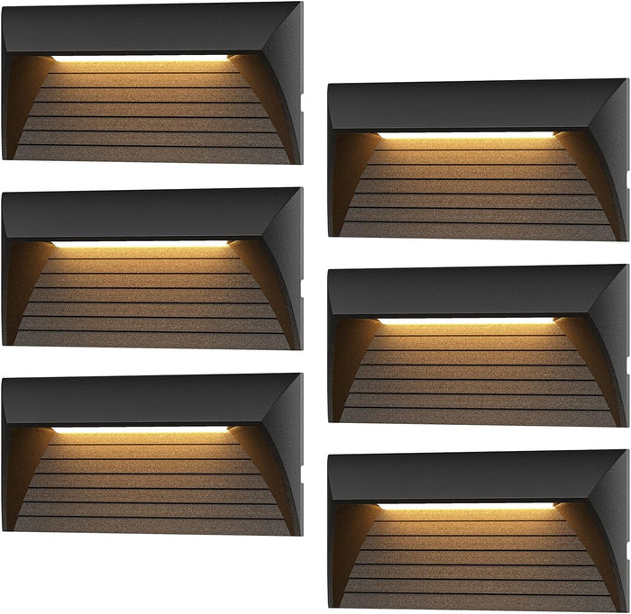 VENUS MANUFACTURING 12V LED Step Lights Low Voltage 2W 3000K Black 6 Pack