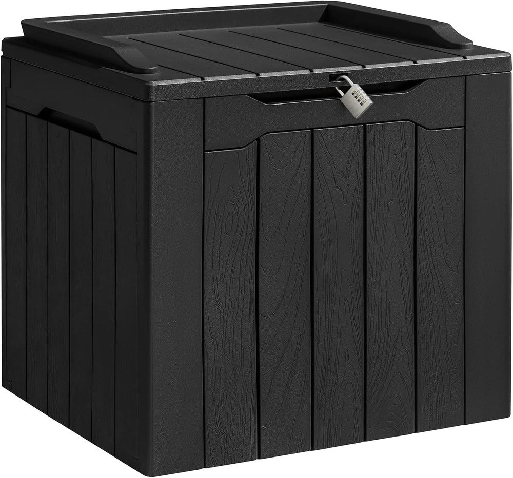 Homall 31 Gallon Deck Box Resin Waterproof Outdoor Storage Box Lockable