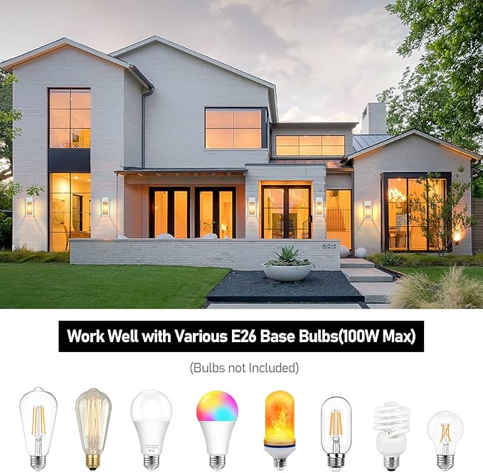 BesLowe Outdoor Wall Light Fixtures, Exterior Waterproof Wall Lanterns, Porch...