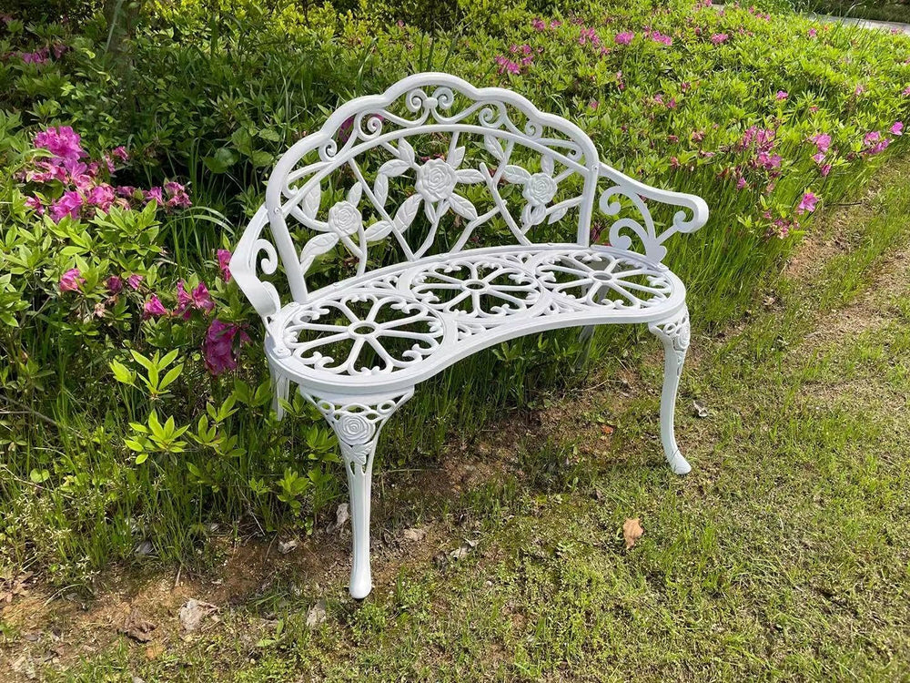 U/D Outdoor Bench Park Garden Bench ,All Chair Anti Rust Cast Aluminum Patio ...