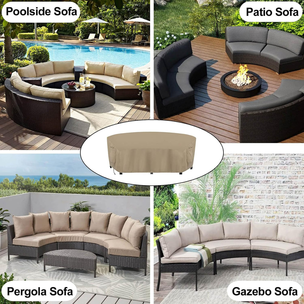 OutdoorLines Waterproof Curved Outdoor Sectional Cover