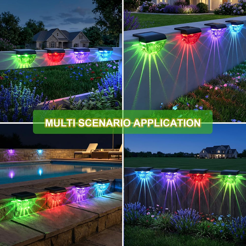 Melunar 16 Pack Solar Deck Lights Outdoor, Solar Step Lights Waterproof for O...