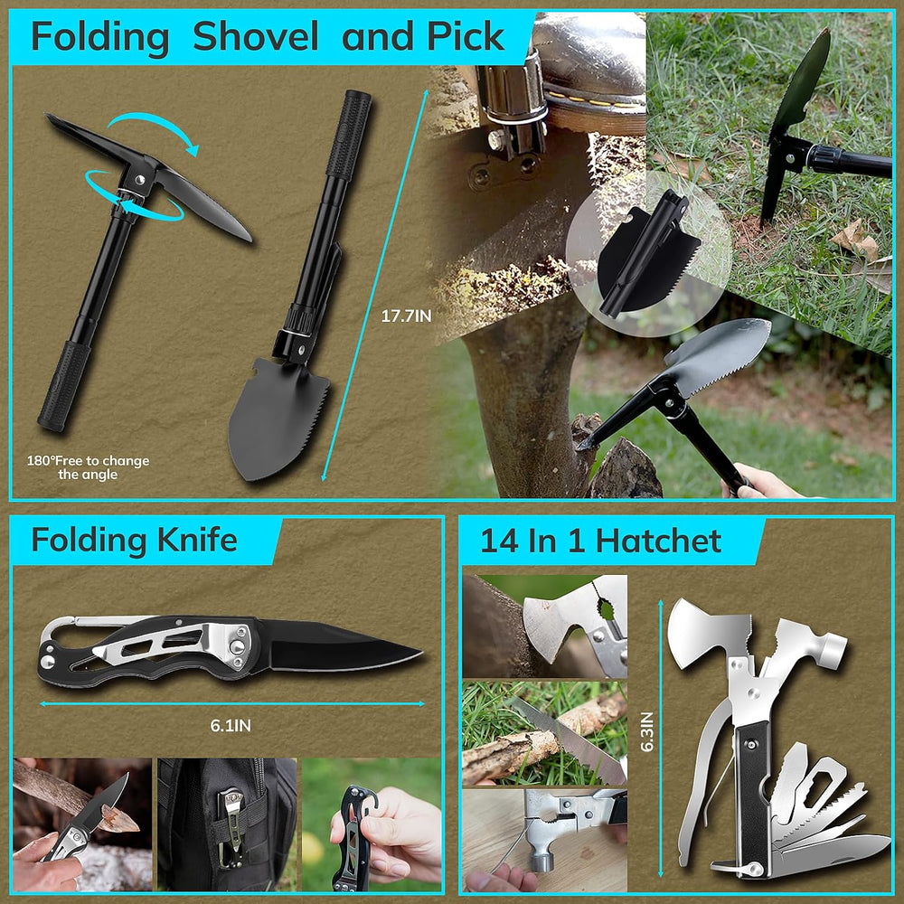Survival Kit, Gifts for Christmas Men, Women, 251pcs Emergency Survival Gear ...