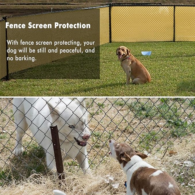 UPGRADE Privacy Screen 4' x 25' Fence Commercial Shade Cover with Bra...