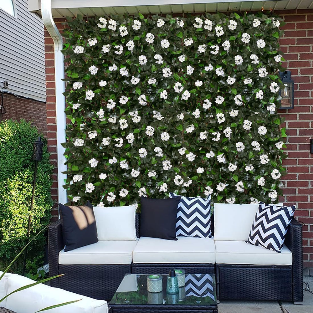 Expandable Fence Privacy Screen for Balcony Patio Outdoor,Decorative Faux Ivy...
