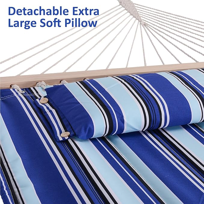 SUNCREAT Two Person Hammock with Stand Heavy Duty, Free Standing Hammocks Out...