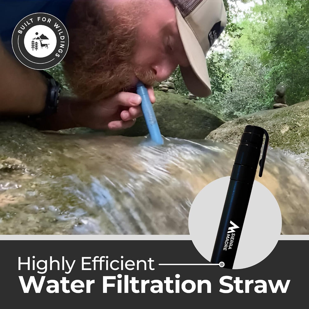Sierra Madre Water Filter Straw, 264 Gallons Capacity, Lightweight, Pack 1