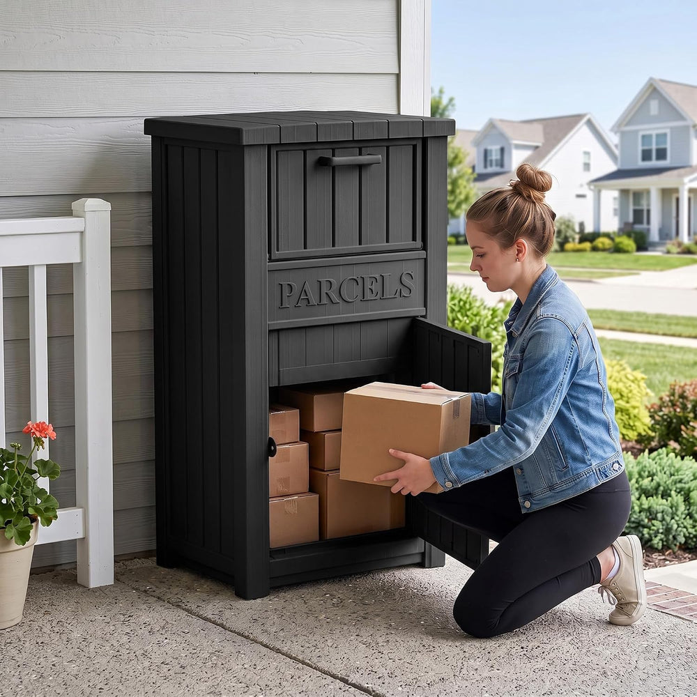 Package Delivery Boxes for Outside, 120 Gallon Outdoor Storage Box