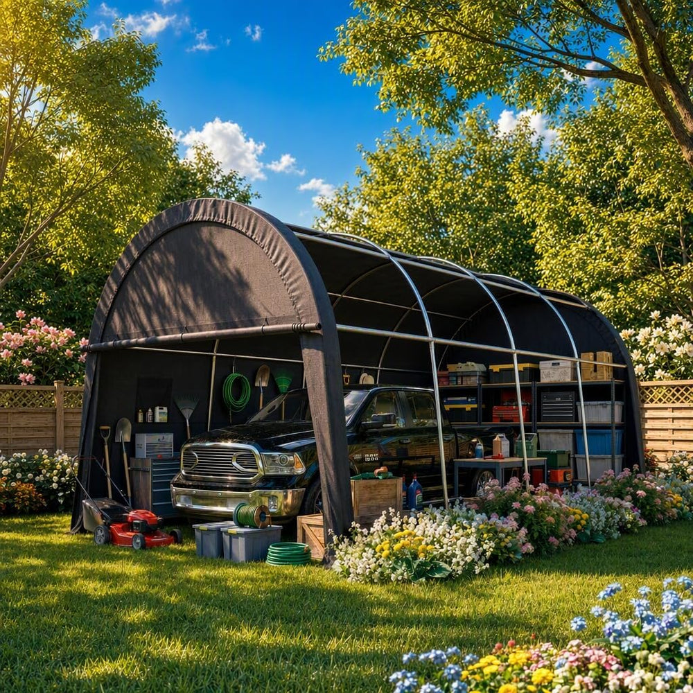 COBIZI Carport 12x20 Heavy Duty Storage Shelter Shed Portable Garage with All...