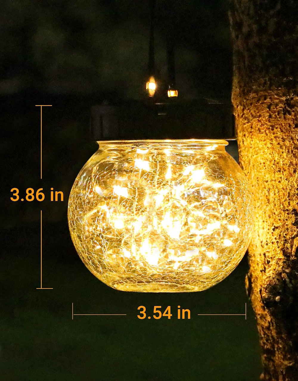 Solar Lanterns Solar Lights Outdoor Waterproof 6-Pack, Solar Powered Hanging ...