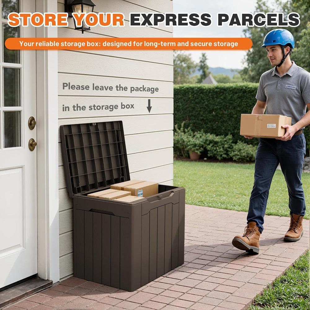 32 Gallon Deck Box Outdoor Indoor Waterproof Storage Box for Patio Furniture,...
