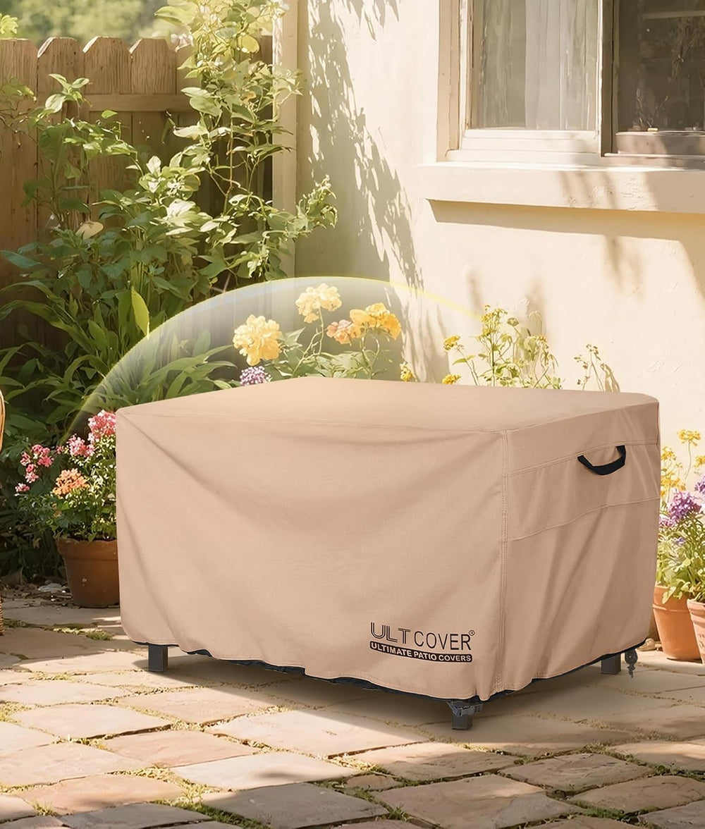 ULTCOVER Waterproof Rectangular Gas Fire Pit Table Cover 52x34 inch