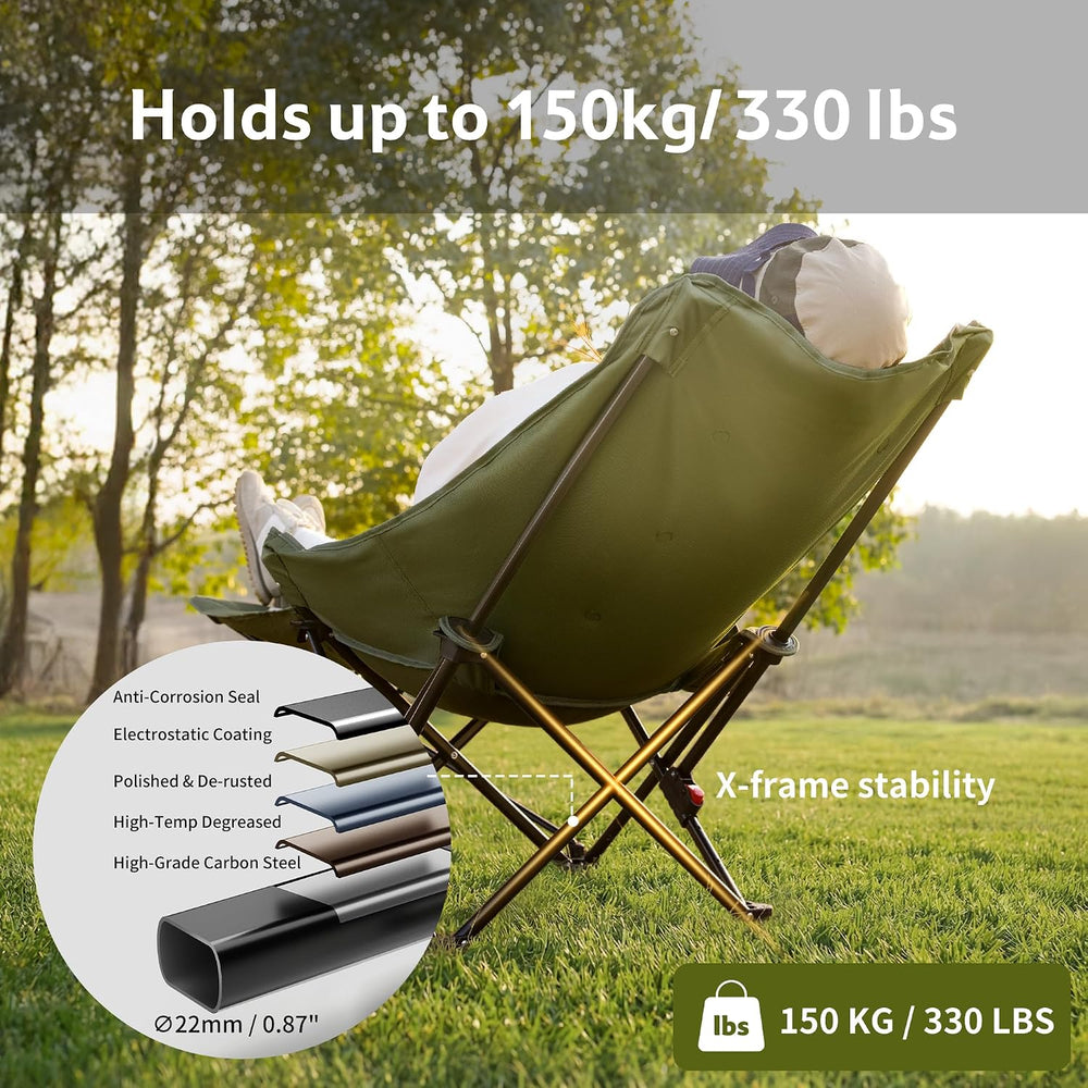 Naturehike Seastar Reclining Camping Chair, Padded Camp Chair with Detachable...