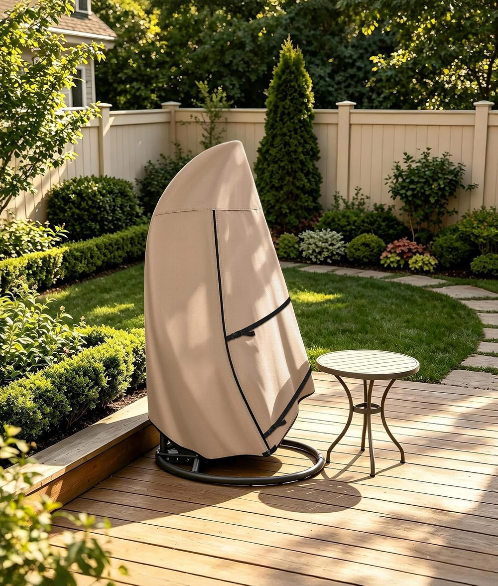 ULTCOVER Patio Hanging Egg Chair Cover, 45W x 33D x 68H in