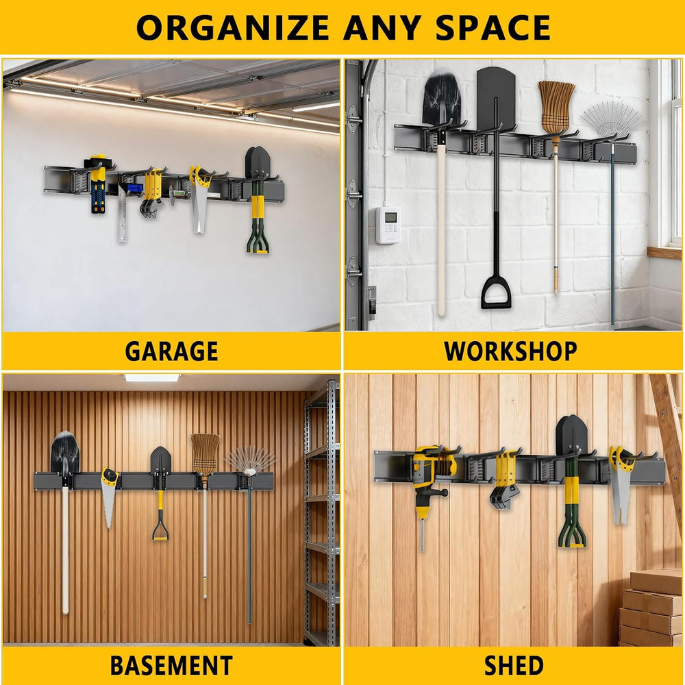 Garage Tool Organizer Wall Mount, 48inch Heavy-Duty Garage Storage System and...