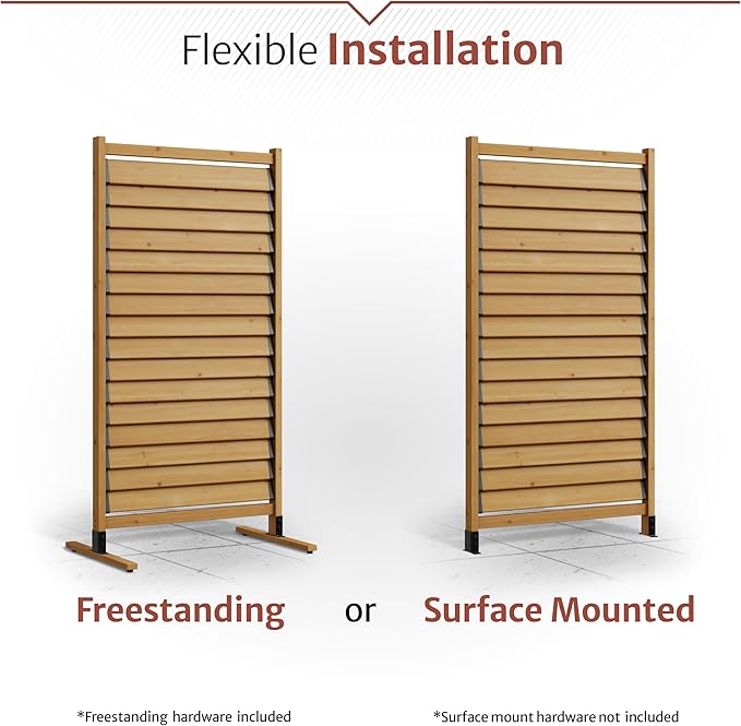 6.1ft H x 3.1ft W (1 Panel) Freestanding or Surface Mount Enclo Solara Louver...