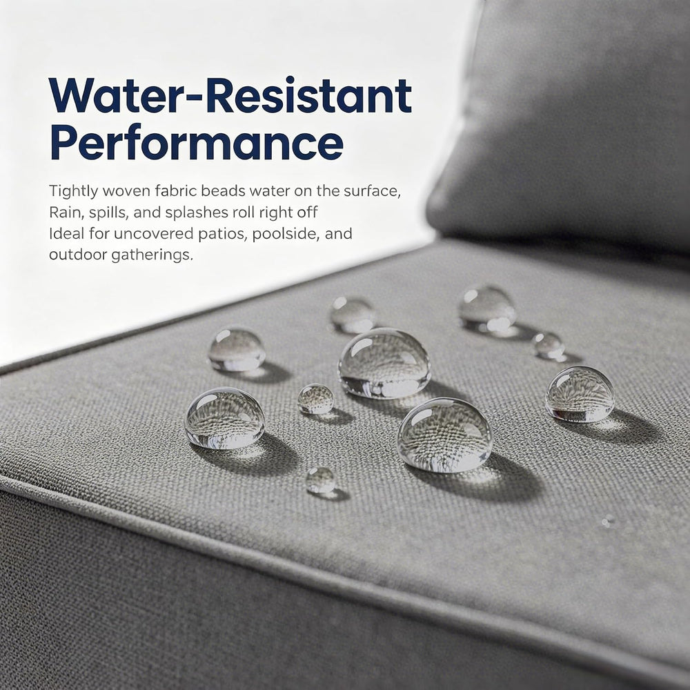 Outdoor Cushion Set for Patio Furniture, UV Resistant, Water Resistant - 6 In...