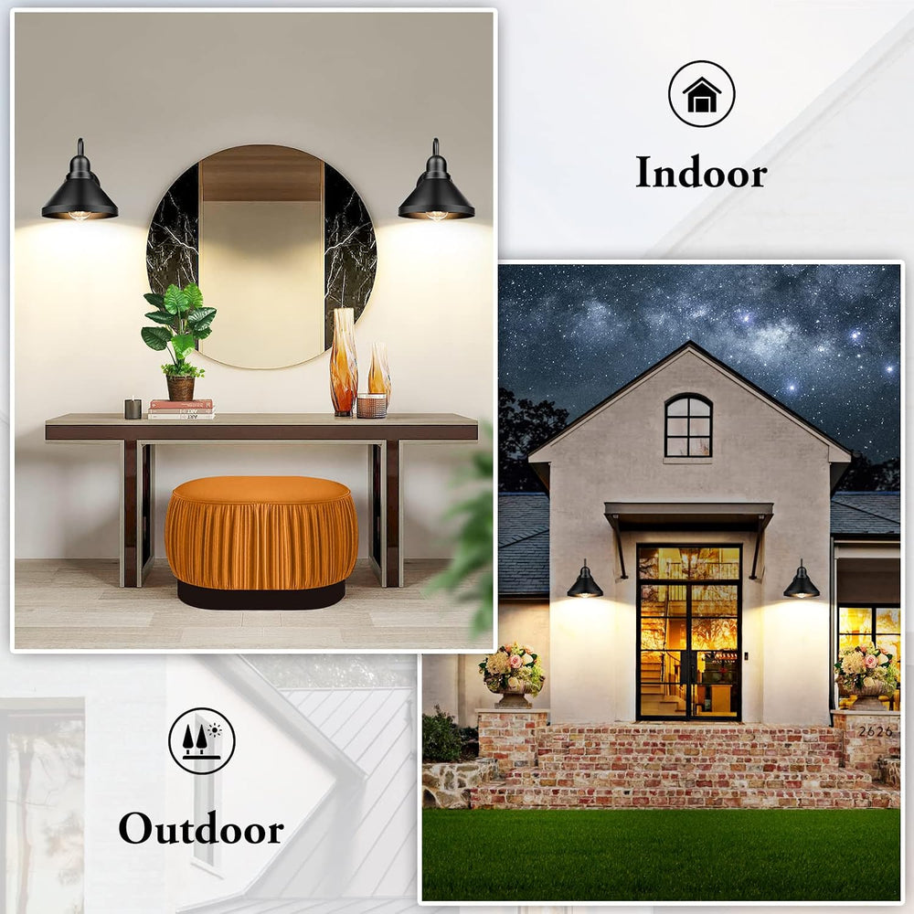 Brightever Gooseneck Outdoor Light Fixtures, 2-Pack Farmhouse Barn Lights for...