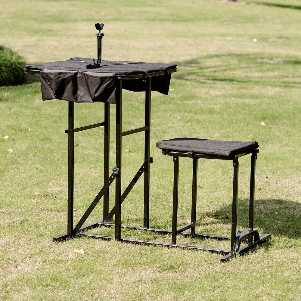 IRONMAX Foldable Adjustable Shooting Bench for Hunting & Outdoor Range