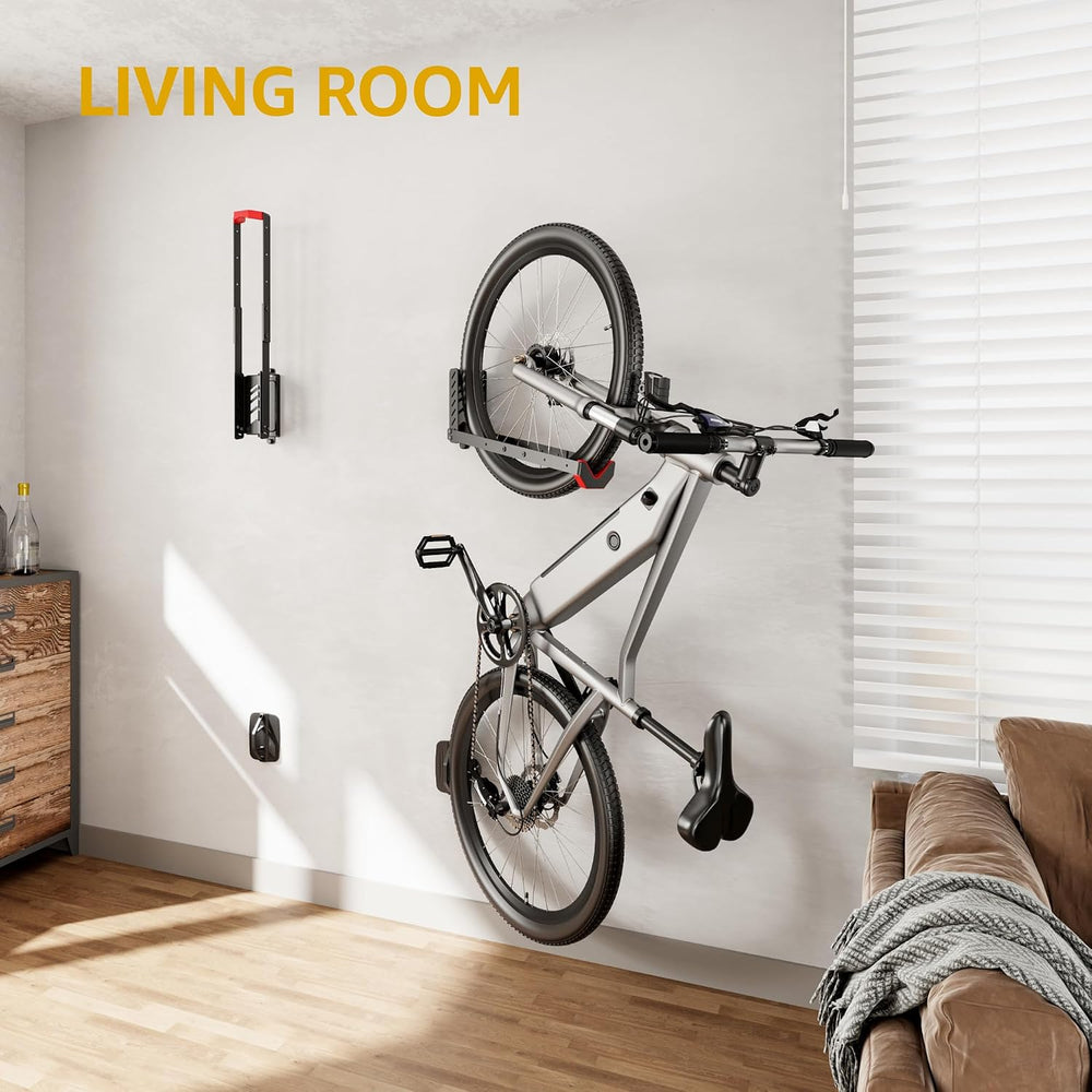 monTEK No-Lift Swivel Bike Wall Mount, Bike Hangers for Garage, 4 Pack