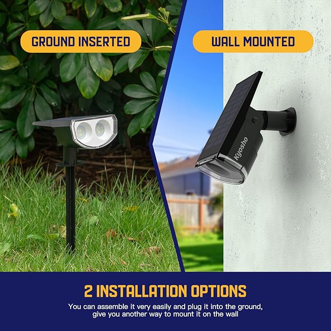 Kyosho IP67 Waterproof Color Solar Spot Lights Outdoor, Color Changing Outdoo...
