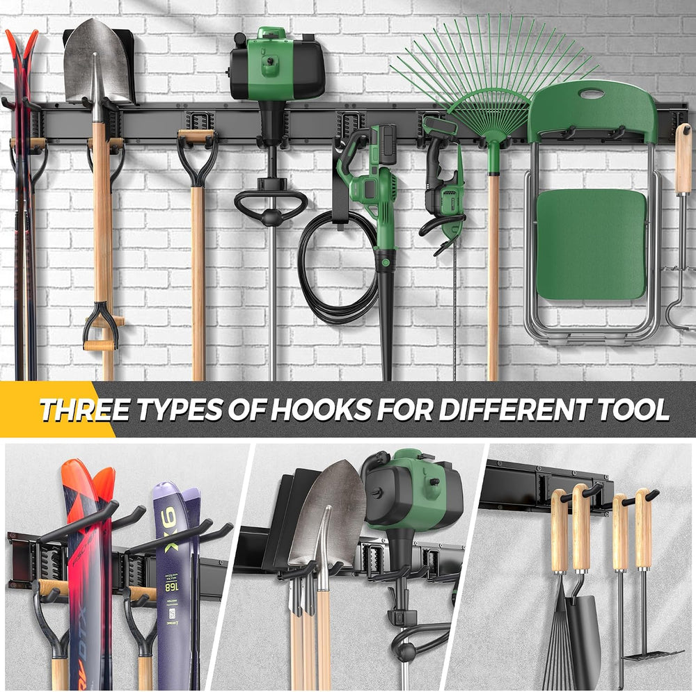 LBT 99" Garage Tool Organizer Wall Mount - 1000lbs Garden Tool Organizer