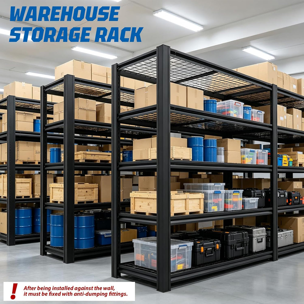 6000lbs Storage Shelf | Metal Garage Shelving, Industrial Shelves,5-Tier Shel...