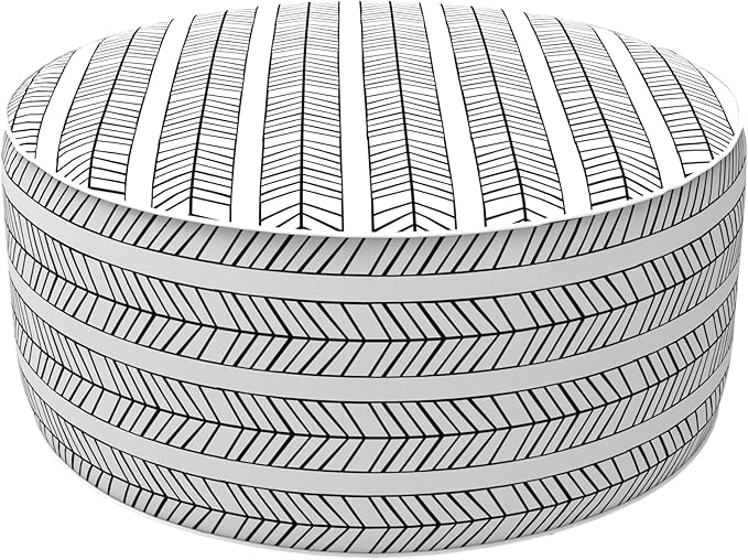 LVTXIII Indoor/Outdoor Inflatable Ottoman with Handle D21 x H9 Inch, Weather-...