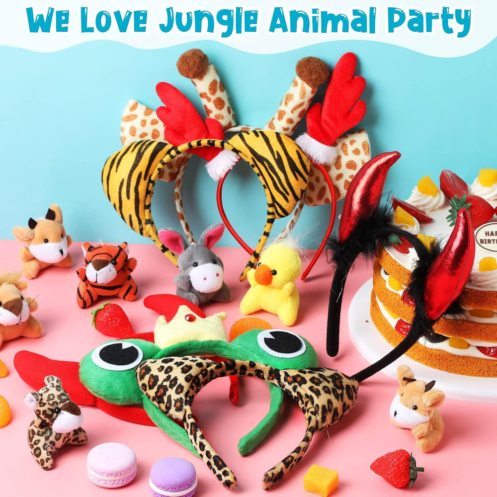 Yunsailing 28 Pcs Halloween Animal Ears Headbands Accessories for Adults