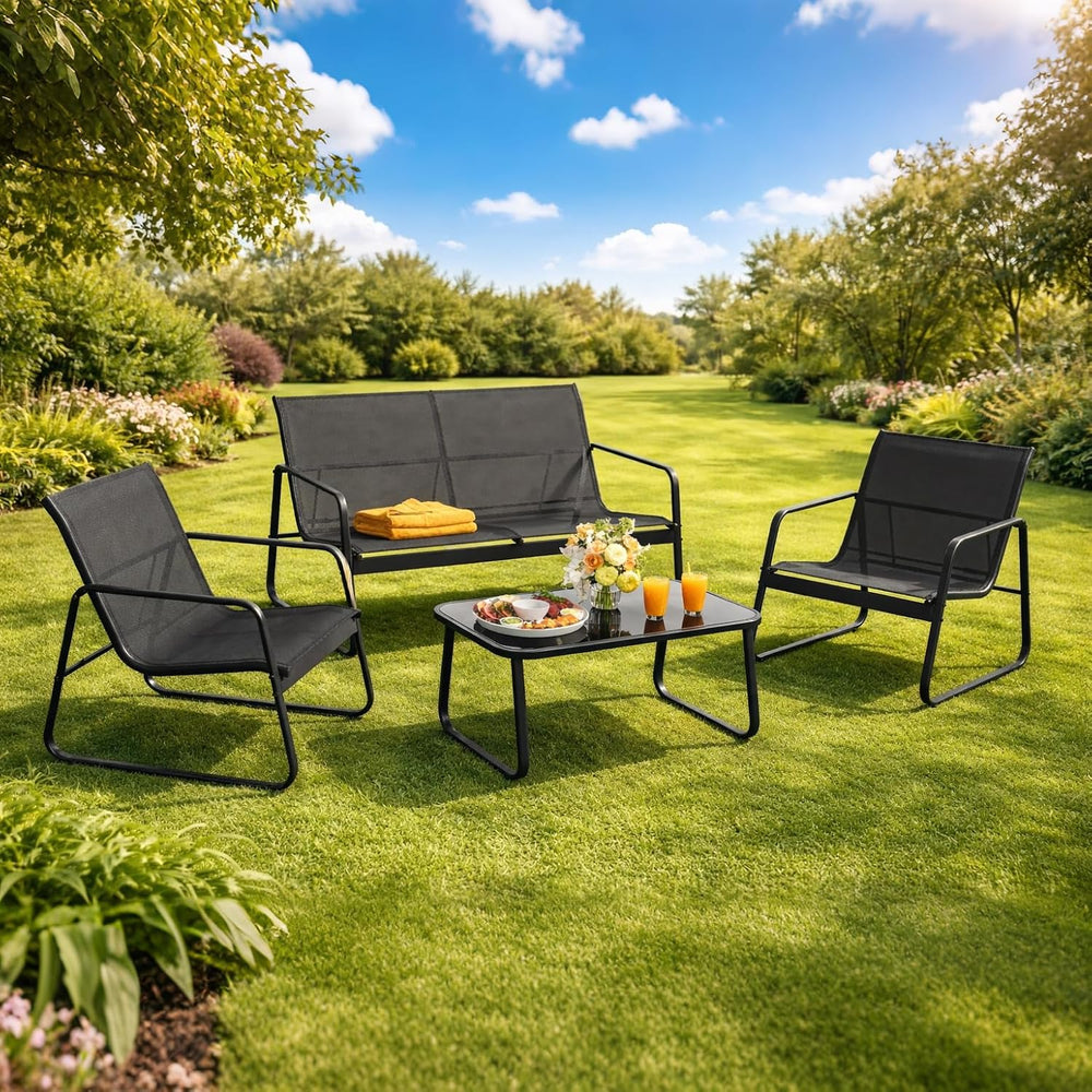 Gizoon 4PCS Patio Furniture Set, Outdoor Patio Furniture