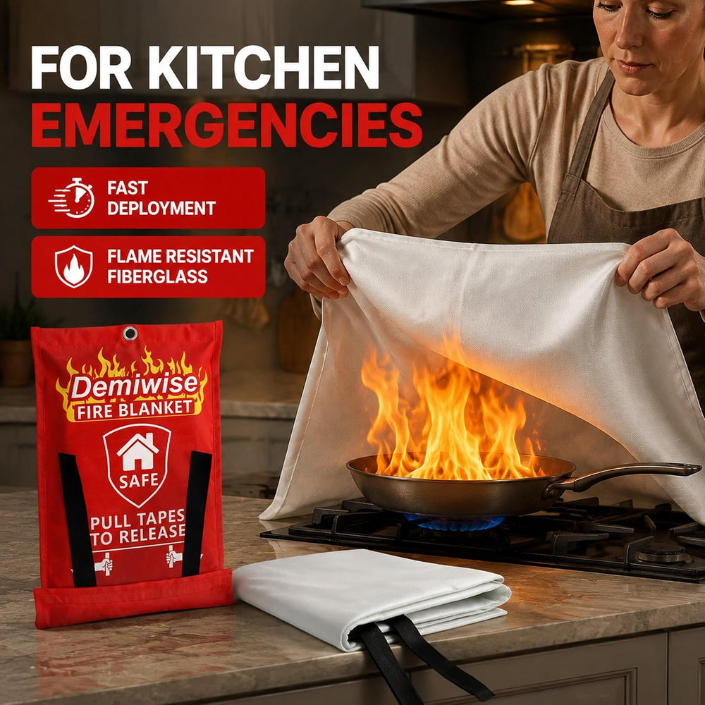 Emergency Fire Blankets for Home and Kitchen,8-Pack 40"x40"