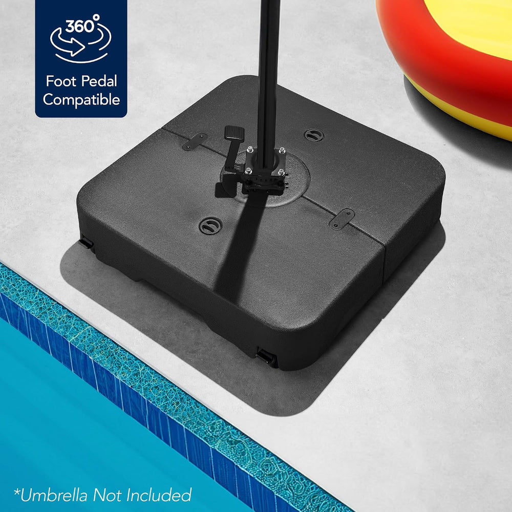 Best Choice Products 330lb Mobile Cantilever Offset Patio Umbrella Base, Univ...