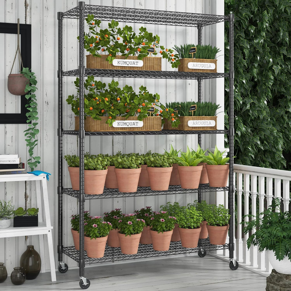 Homdox 5 Tier Storage Racks and Shelving, 24"x60"x82" Heavy Du...