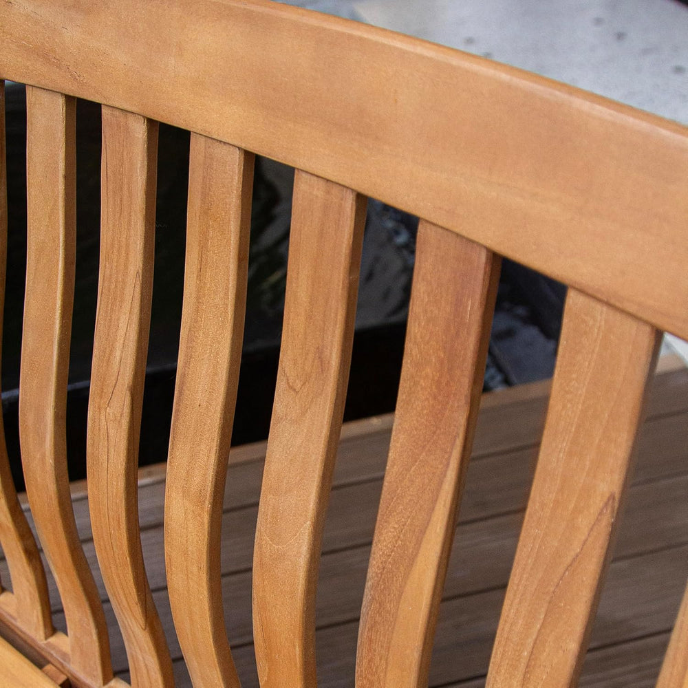 Cambridge Casual Arie Teak Wood Glider Bench – Outdoor Wooden Patio Bench wit...