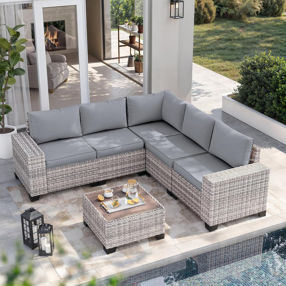 Outdoor Patio Furniture Set PE Wicker Rattan Outdoor Sectional Sofa