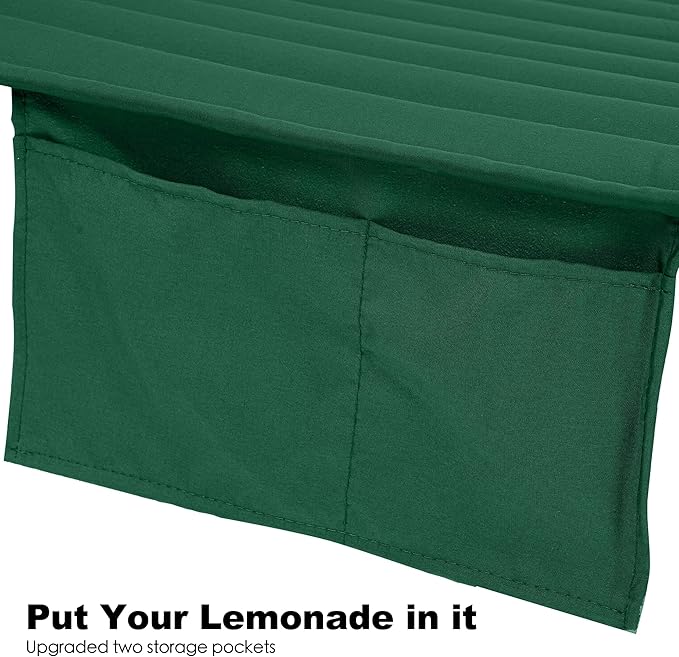 2 Person Hammocks for Outside, Double Quilted Fabric Outdoor Hammock with Spr...