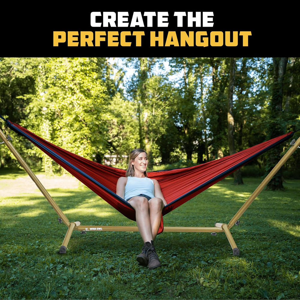 Wise Owl Outfitters Adjustable Portable Hammock Stand, 440lb Capacity