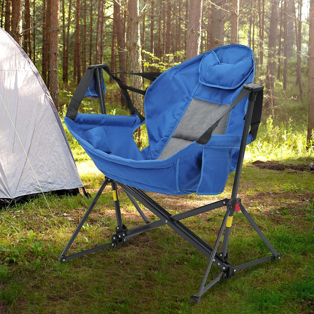 Hammock Camping Chair, Foldable Portable Rocking Chairs for Adults Outside Sw...